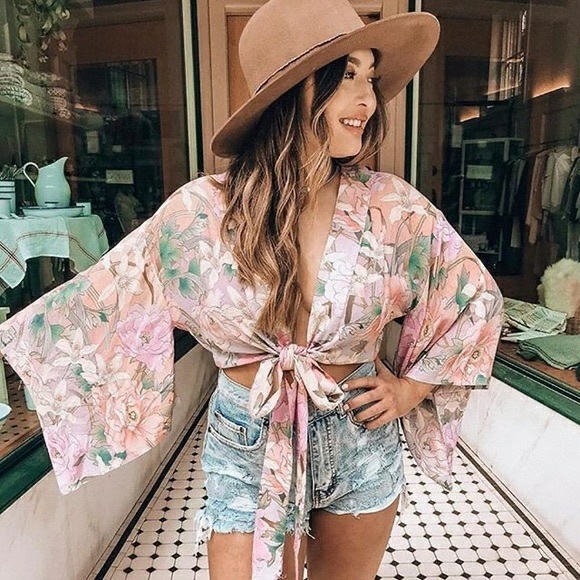 Spell Tops - Spell Lily Kimono Top - Size Large